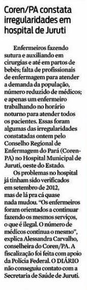 Jornal Diário do Pará- Dia 19 de junho de 2013
